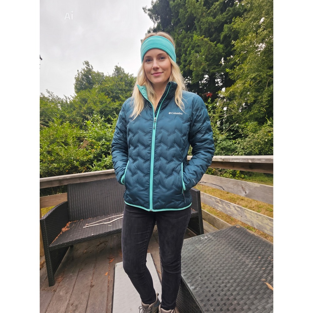 Columbia Delta Ridge 2X Teal 650 Down Omni-Heat PufferJacket Jewel Tone Gorpcore - Picture 12 of 12